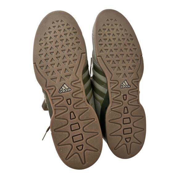 Adidas AdiPower Weightlifting Shoe Mens Sz 6 Army Military Cargo Green Gum Steel - Picture 6 of 10